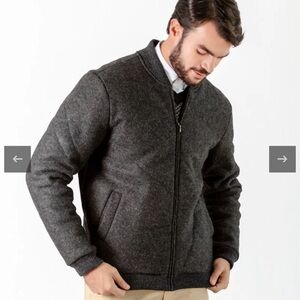 Men's Charcoal Bomber Jacket